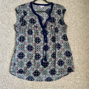 Cap sleeve flowy top